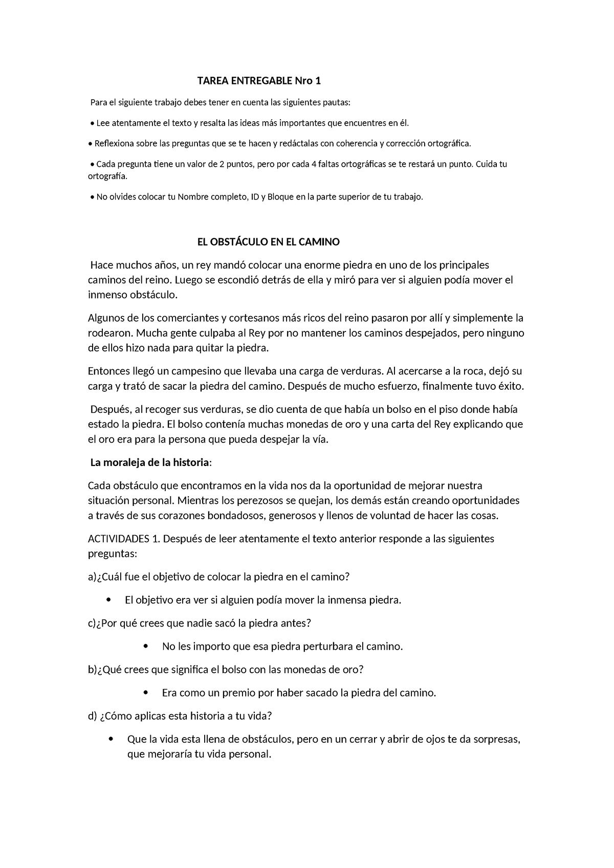 Tarea Entregable Nro 1 Lenguaje Tarea Entregable Nro 1 Para El Siguiente Trabajo Debes Tener 7579