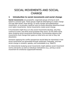 Social Movements – Introduction to Sociology: Understanding and