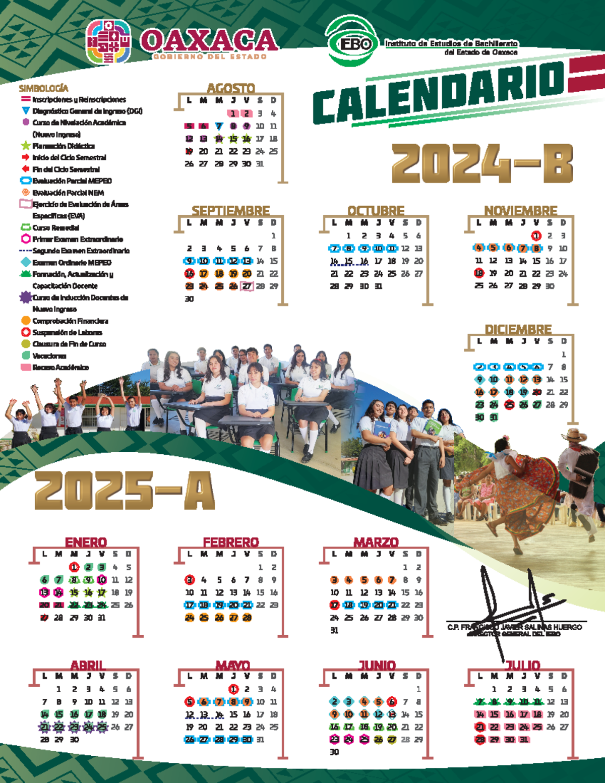 Calendario escolar 2025 oaxaca