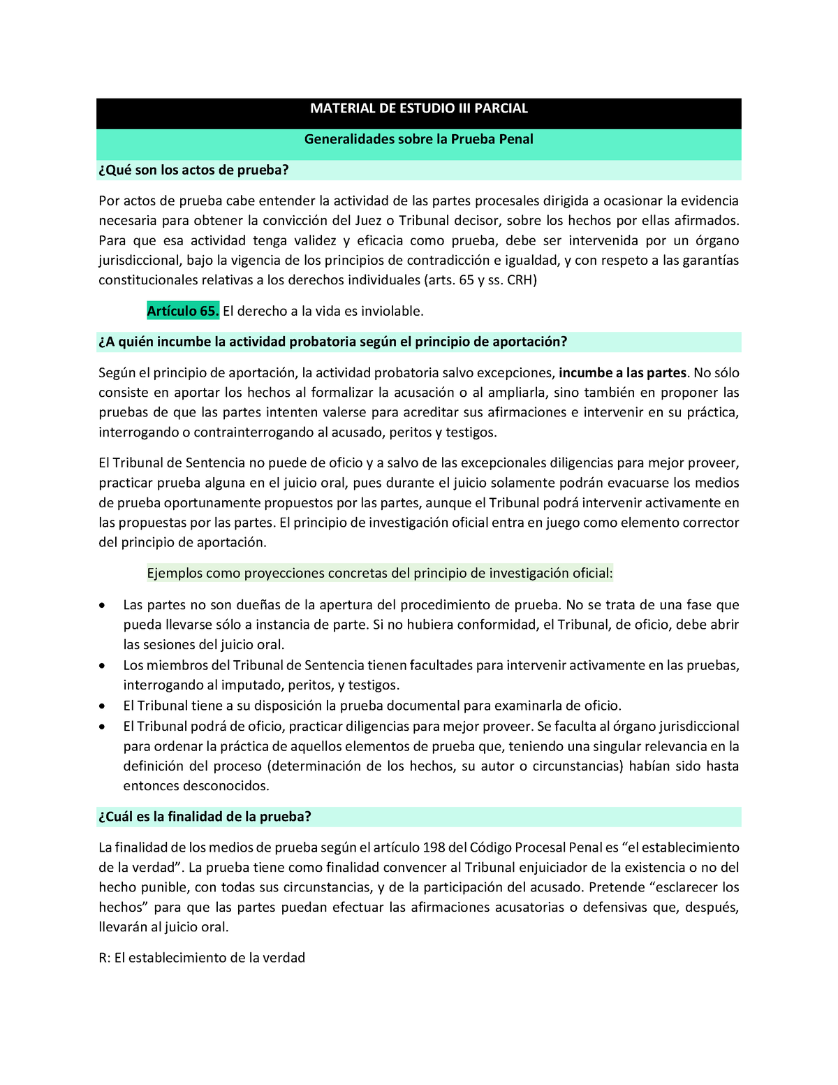 Material DE Estudio III Parcial - MATERIAL DE ESTUDIO III PARCIAL ...