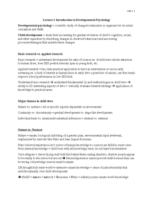 How Children Develop Textbook Notes Chapters 5 - Chapter 5: Seeing ...