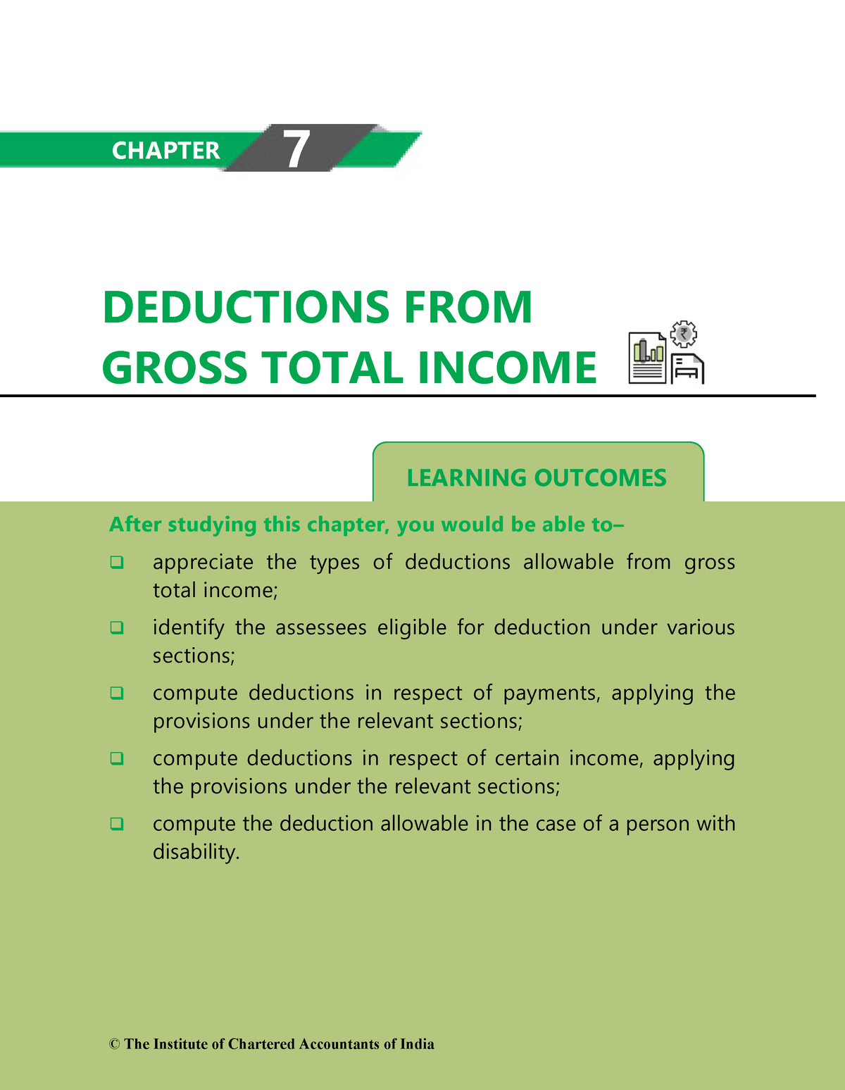 Deductions From Gross Total Income 5 1 LEARNING OUTCOMES DEDUCTIONS 