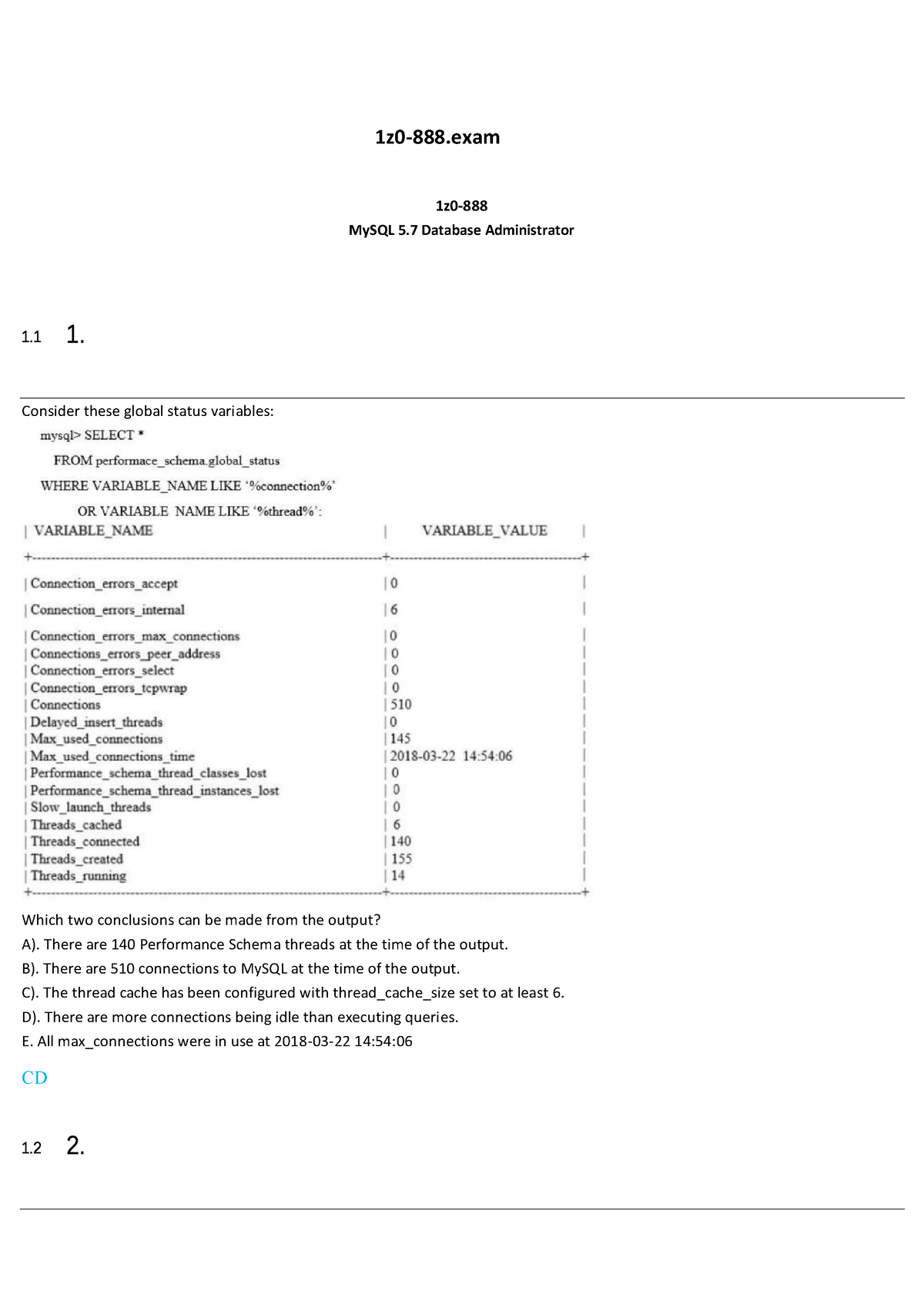 Sample 1z0-1105-22 Exam