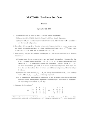 Solution Of Assignment 3 - MAT1001: Assignment 3 With Solution LIU ...