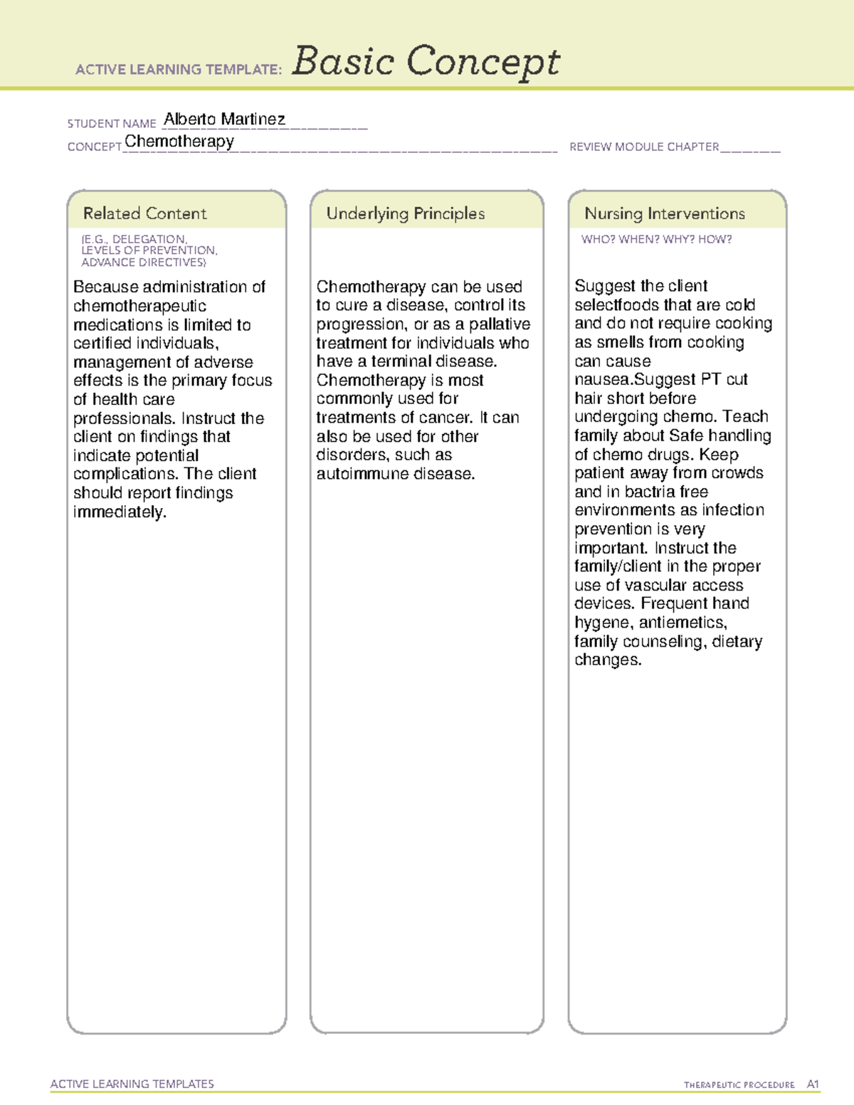 Chemotherapy Ati Template - ohnma8p