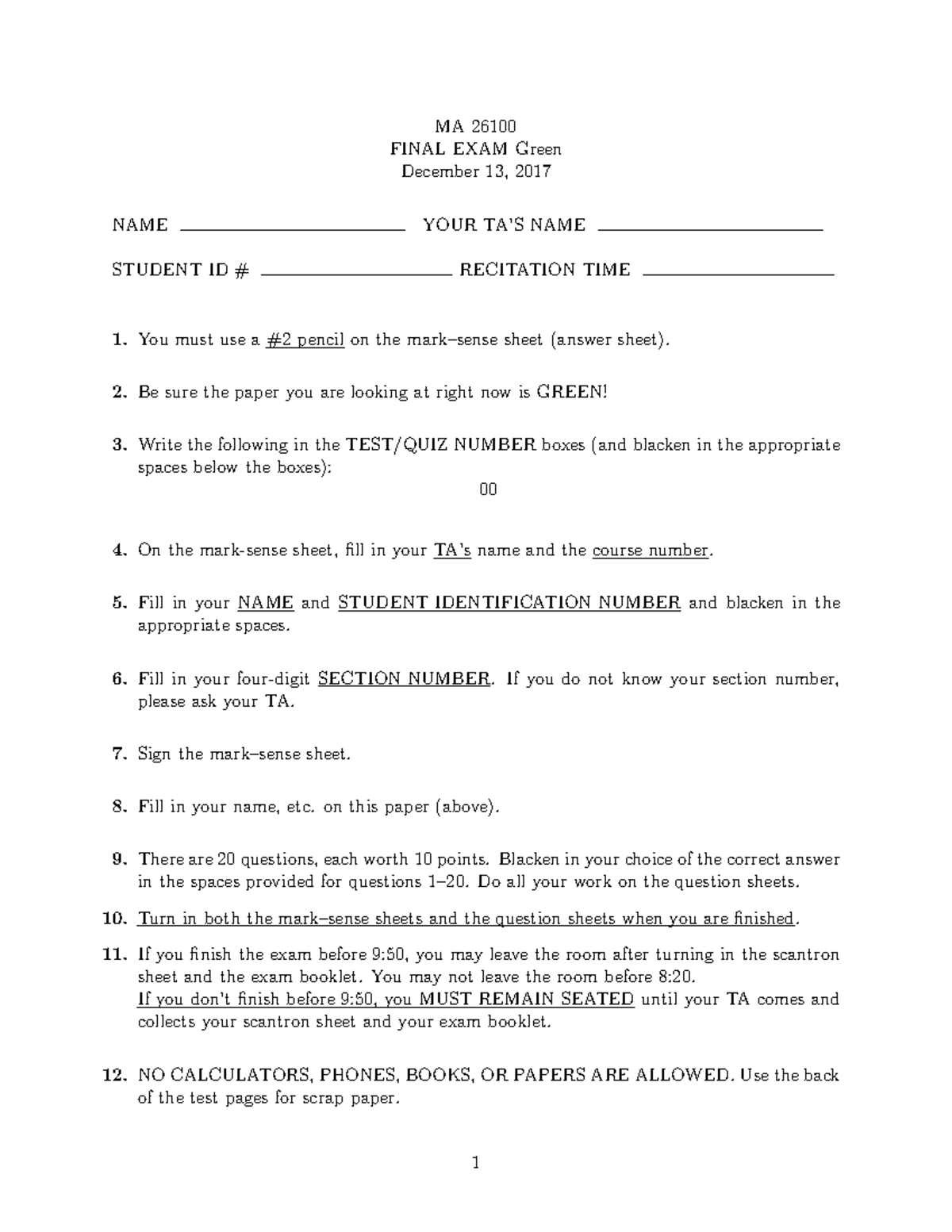 Ma261 Past Exams - zyforzw