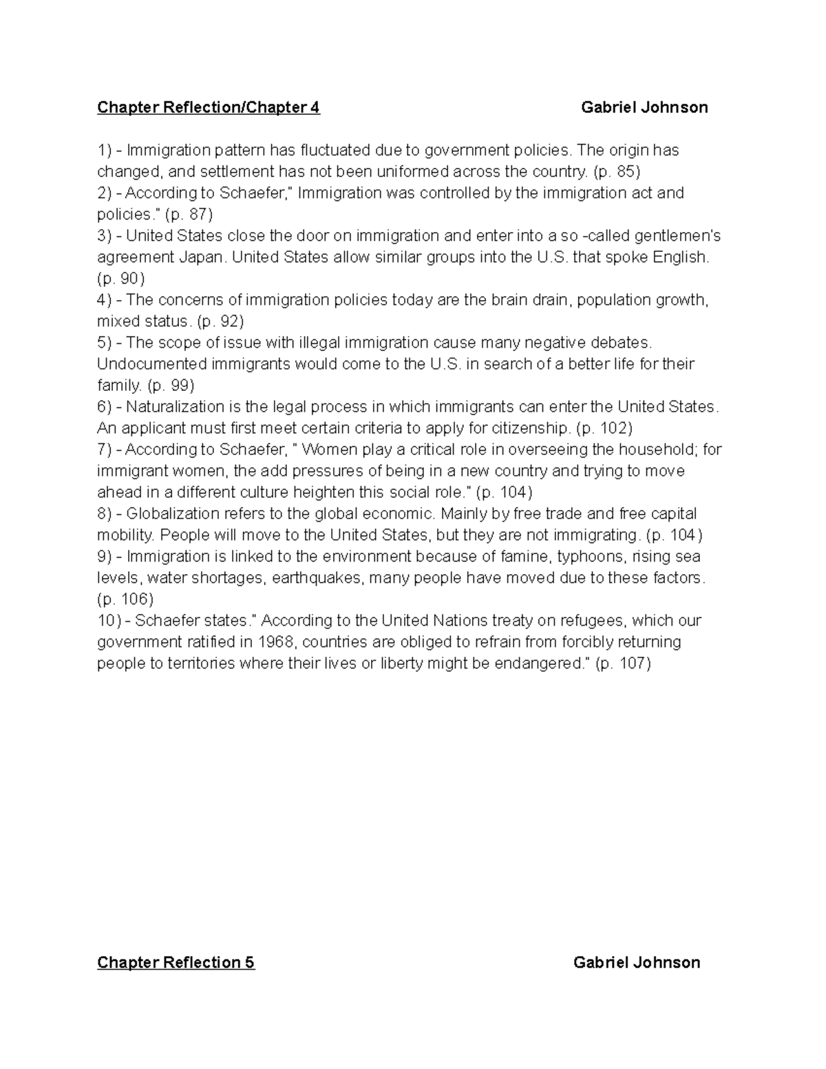 Chapter reflection 4 - Grade: 3.0 - Chapter Reflection/Chapter 4 ...