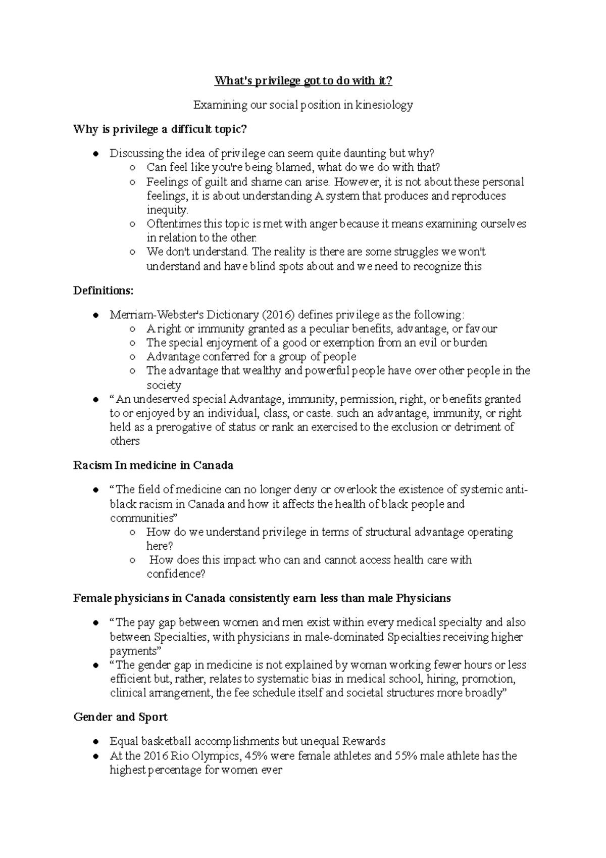Privilege - What's privilege got to do with it? Examining our social ...
