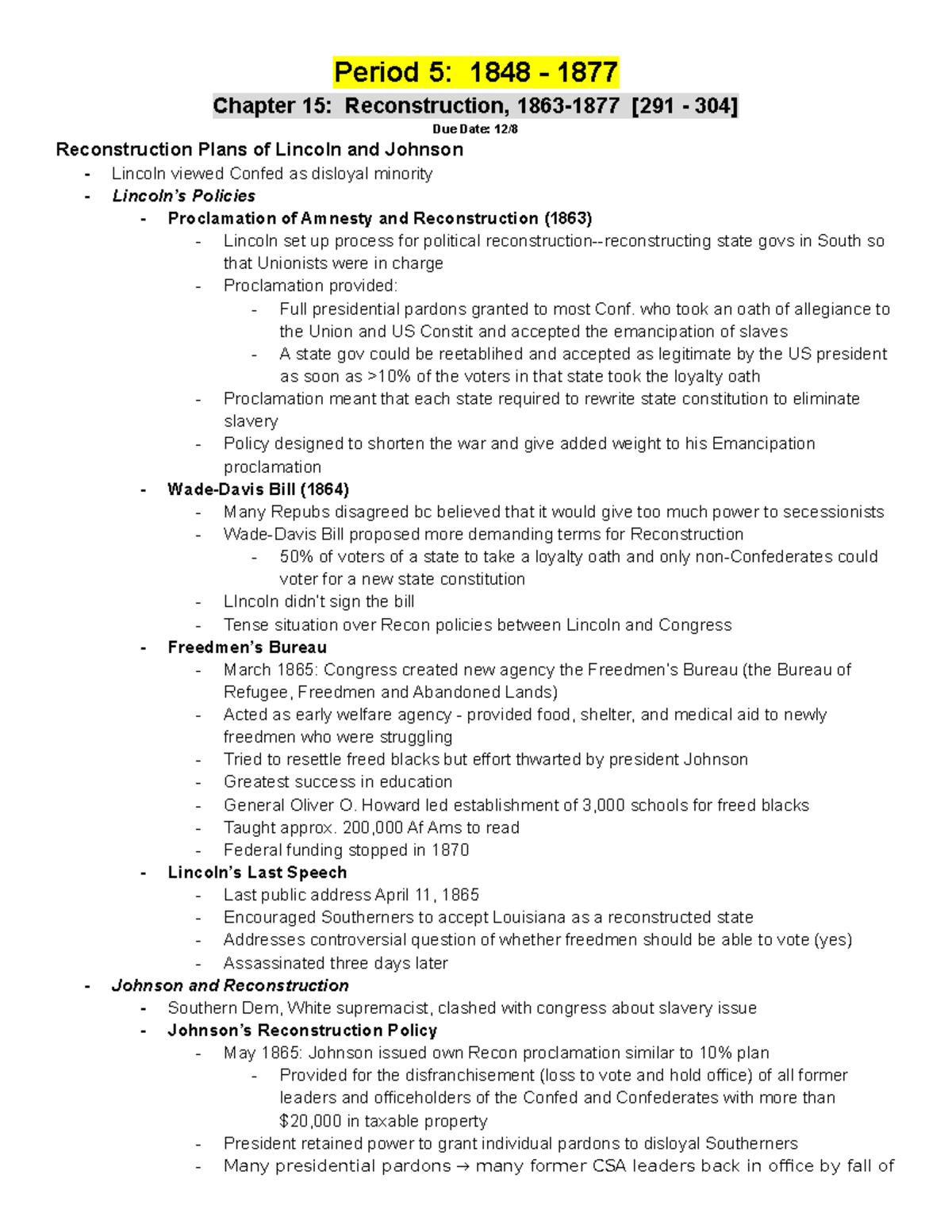 O. Period 5 1844 - 1877 Amsco Note Taking Guide (Ch. 15) - Period 5: ...