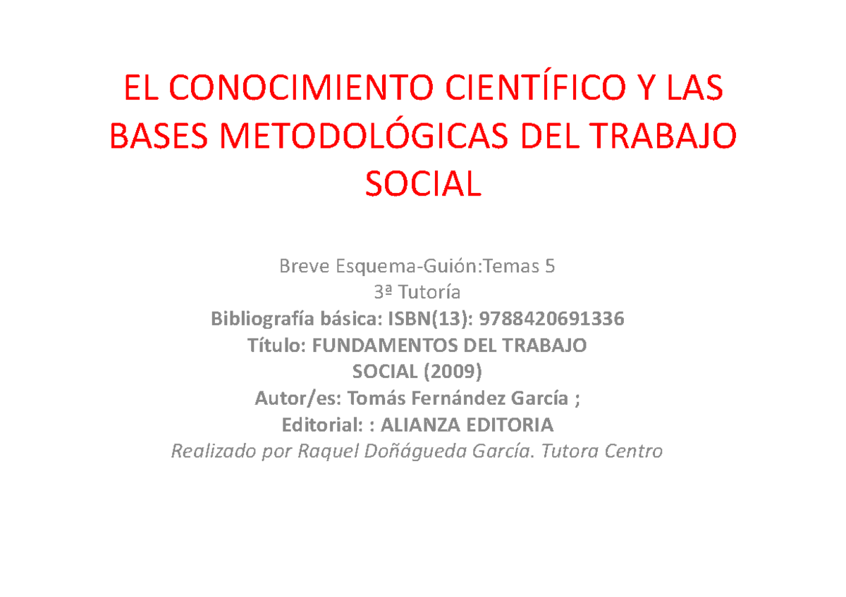 Fundamentos Del Trabajo Social Tomas Fernandez Garcia Pdf