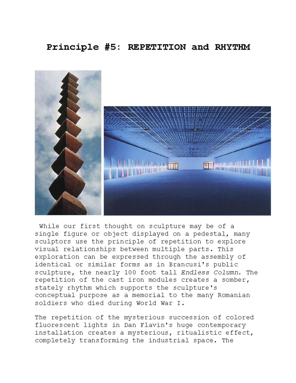 Principle 5 Repetition and Rhythm - Principle #5: REPETITION and RHYTHM ...