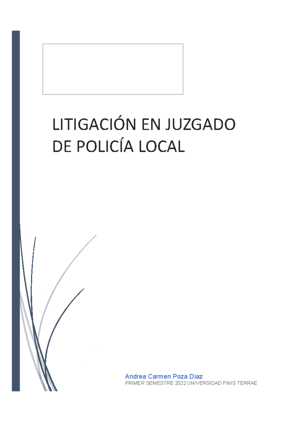 Apunte JPL Clínica juzgado de policía local Andrea Carmen Poza Díaz