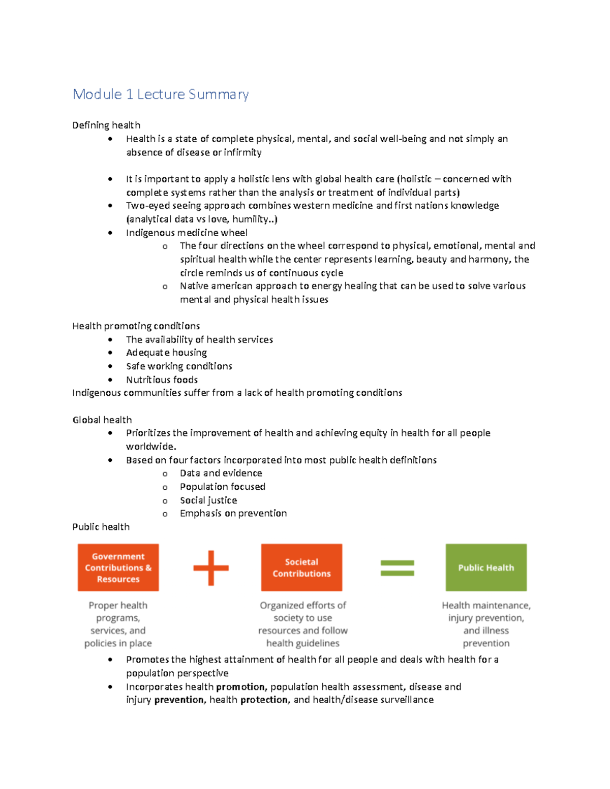 GLPH270 Module 1 Lecture Summary - Module 1 Lecture Summary Defining ...