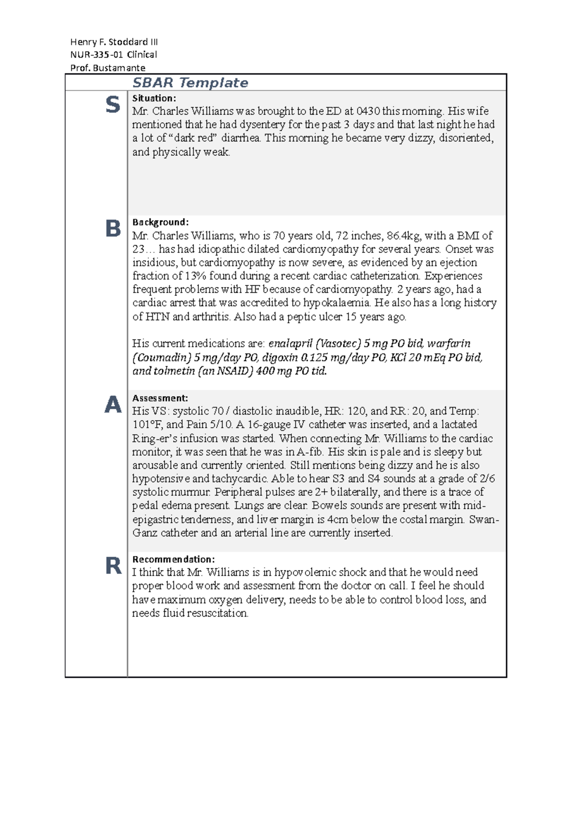 hesi case study lung cancer sbar