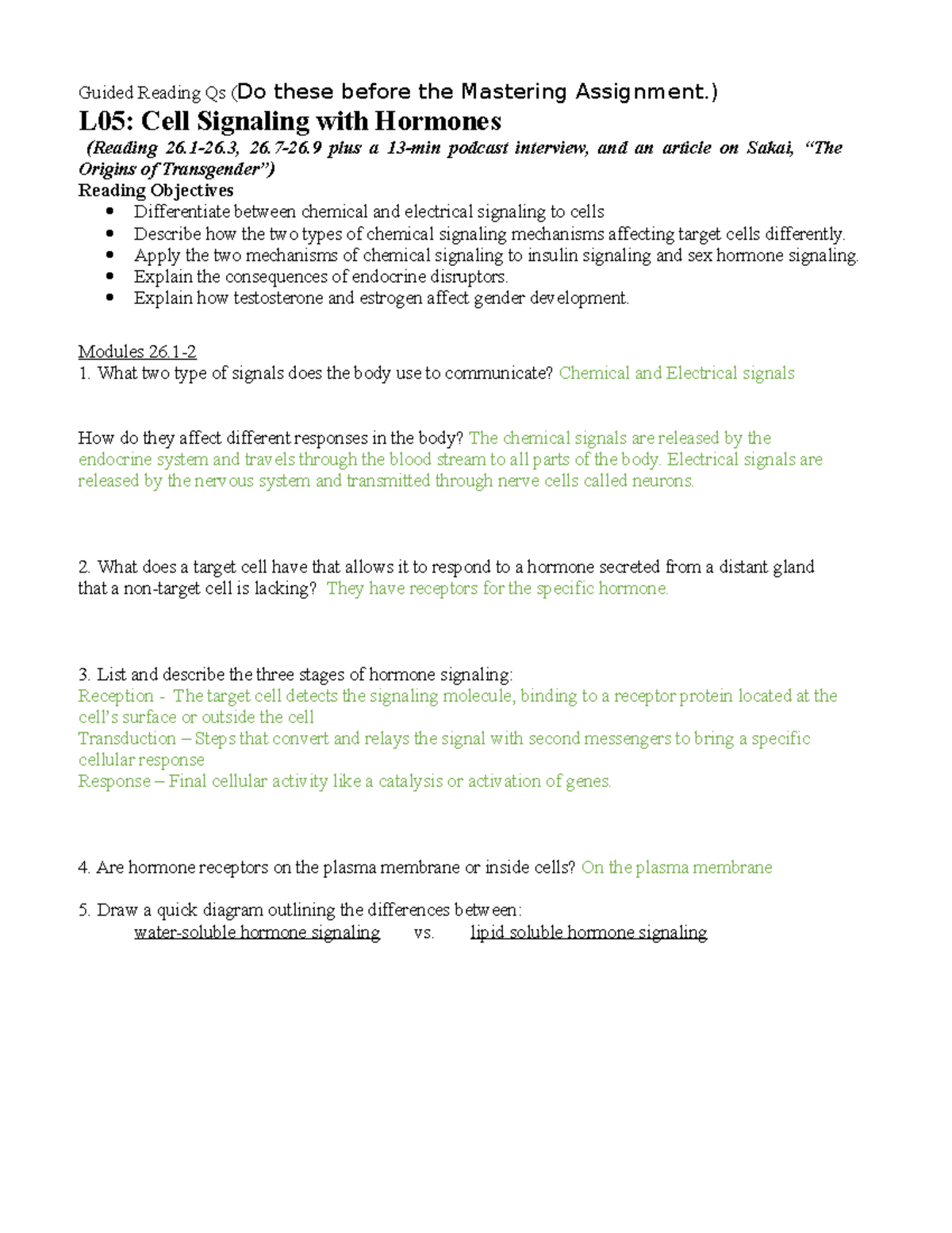 Lesson++5 GRQs Cell+Signaling+with+Hormones - Guided Reading Qs (Do ...
