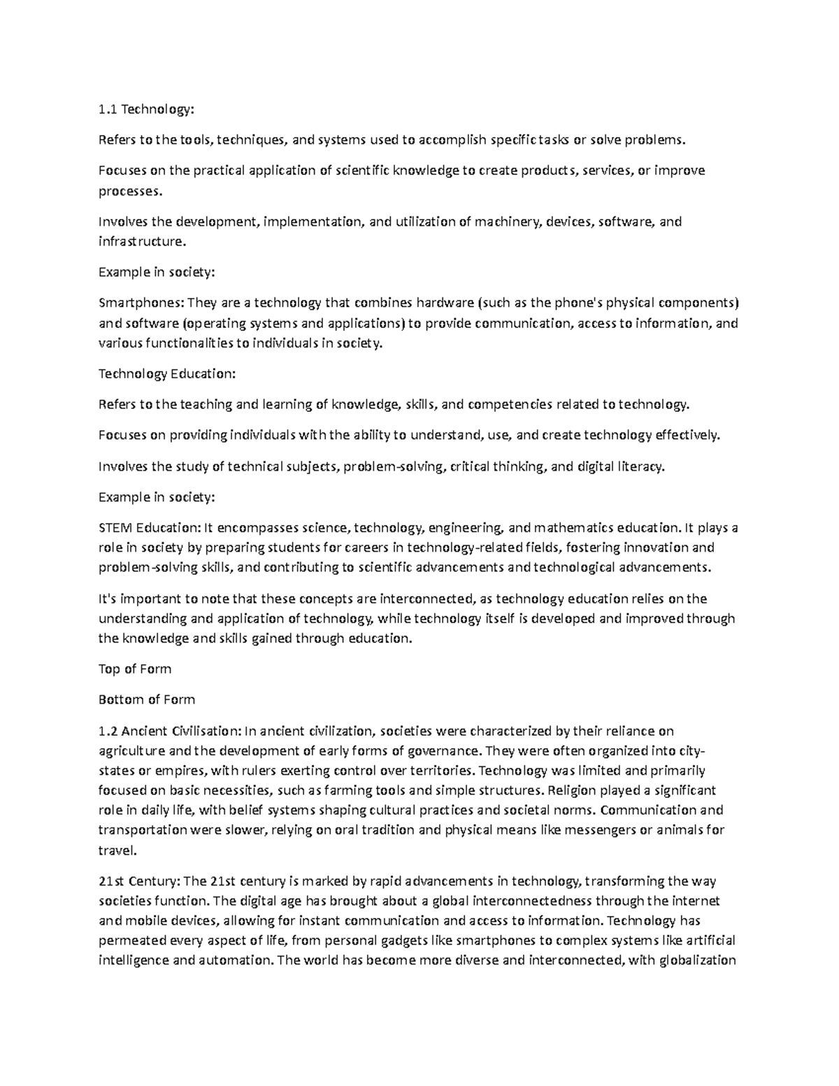 NST 2602 Assignment 2 - 1 Technology: Refers to the tools, techniques ...