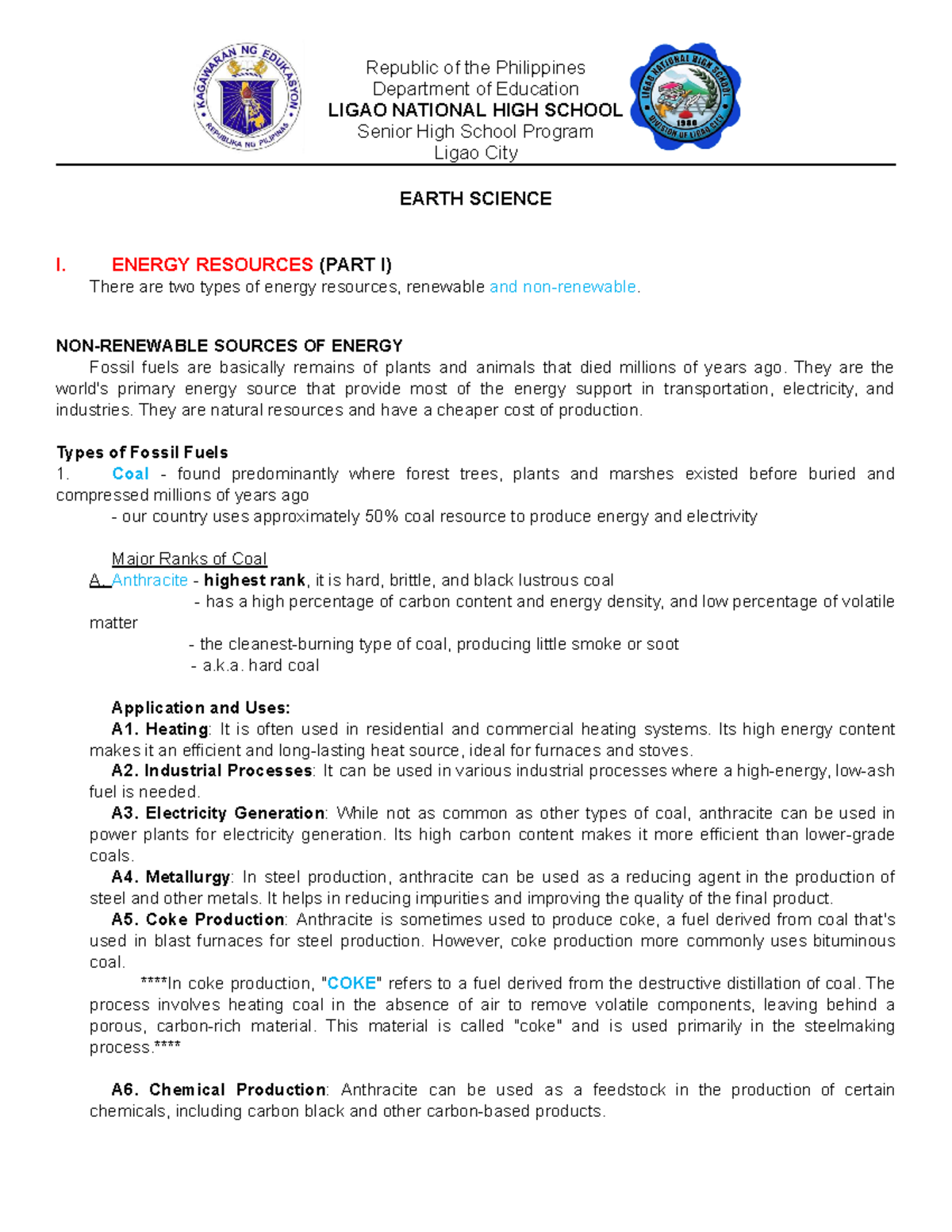 Fossil-Fuels - fossil fuel - Republic of the Philippines Department of ...