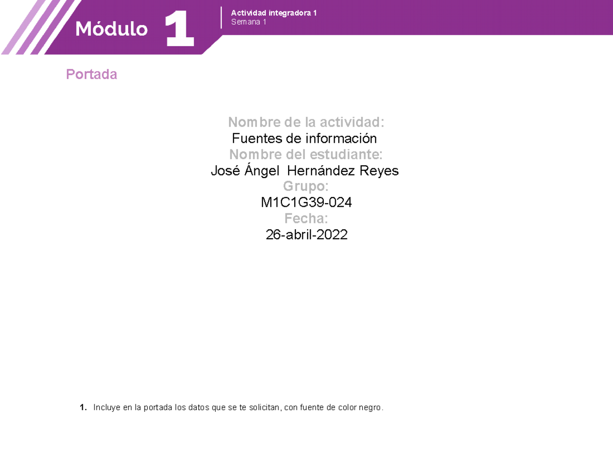 Hernandez Reyes Jose Angel M01S1AI1 - Portada Nombre De La Actividad ...