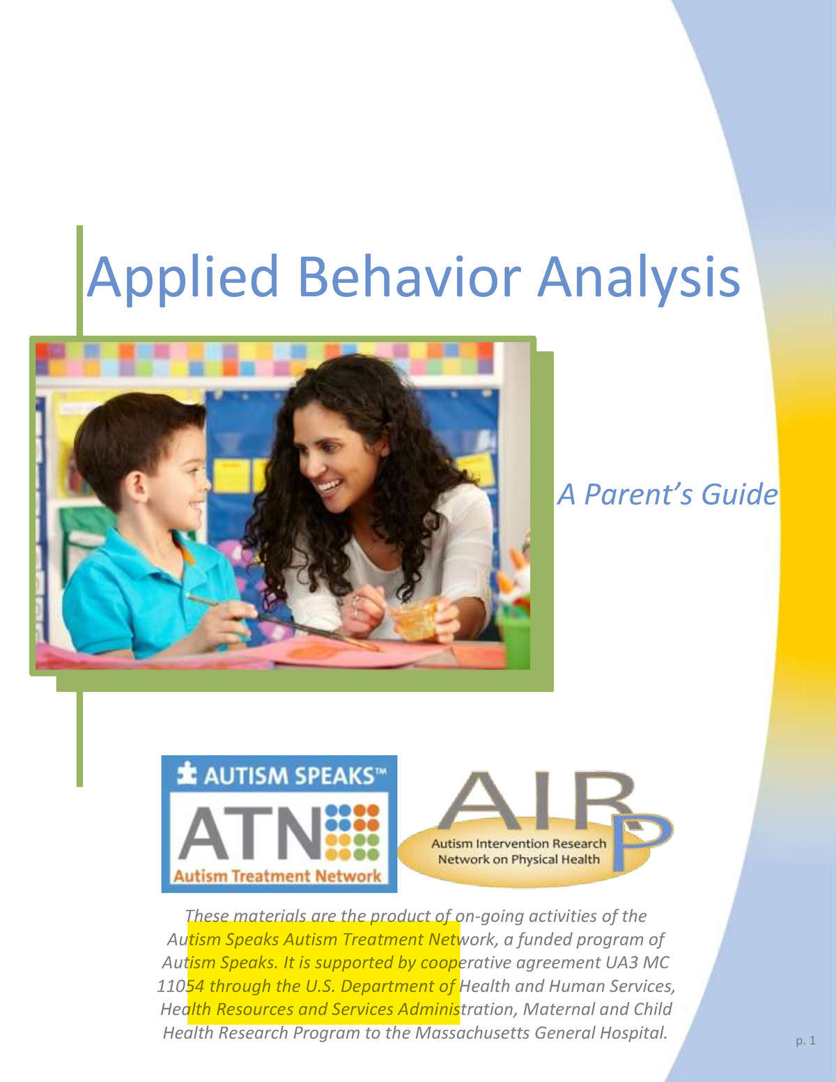 Applied Behavior Analysis Guide - These Materials Are The Product Of On ...