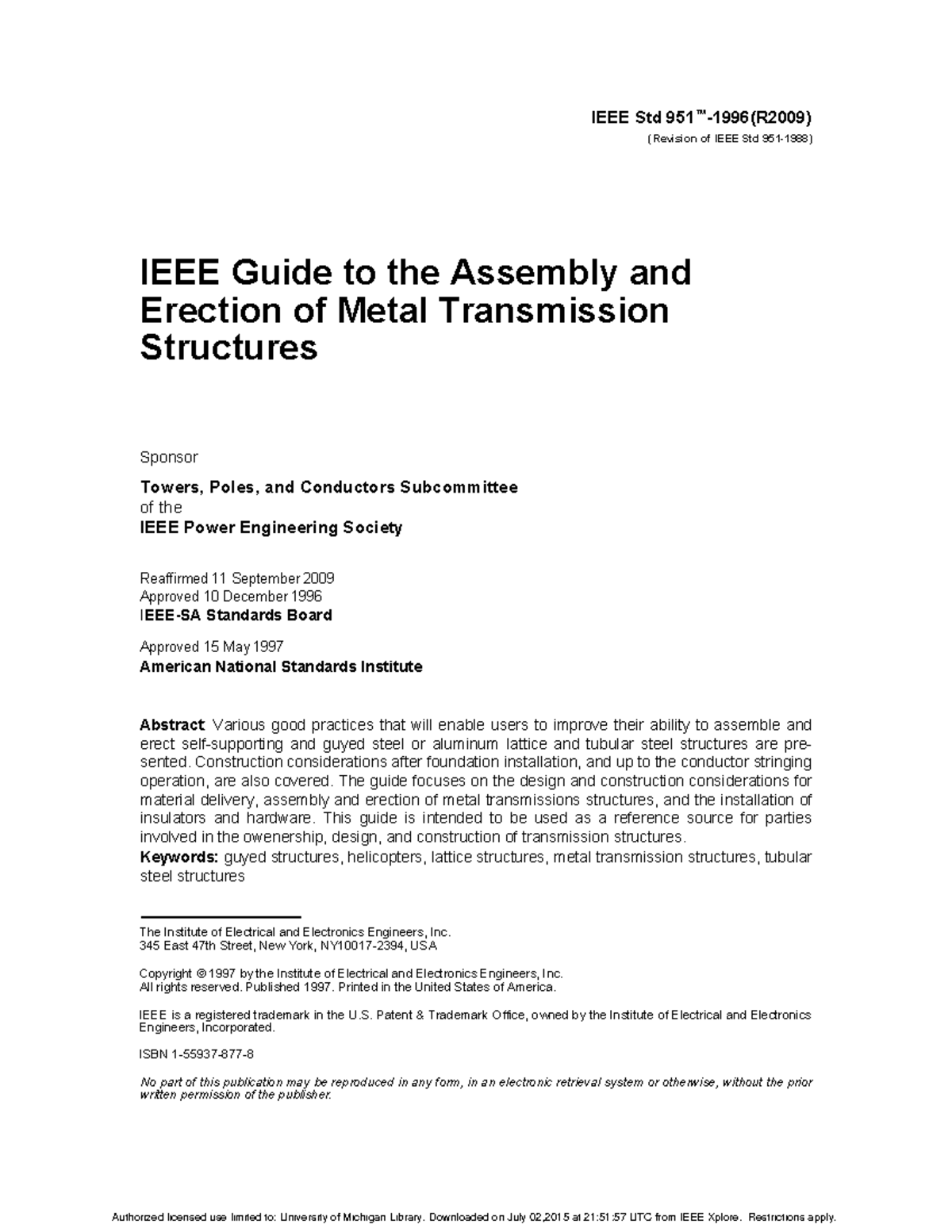 274215408 IEEE Guide to the assembly and erection of metal transmission ...