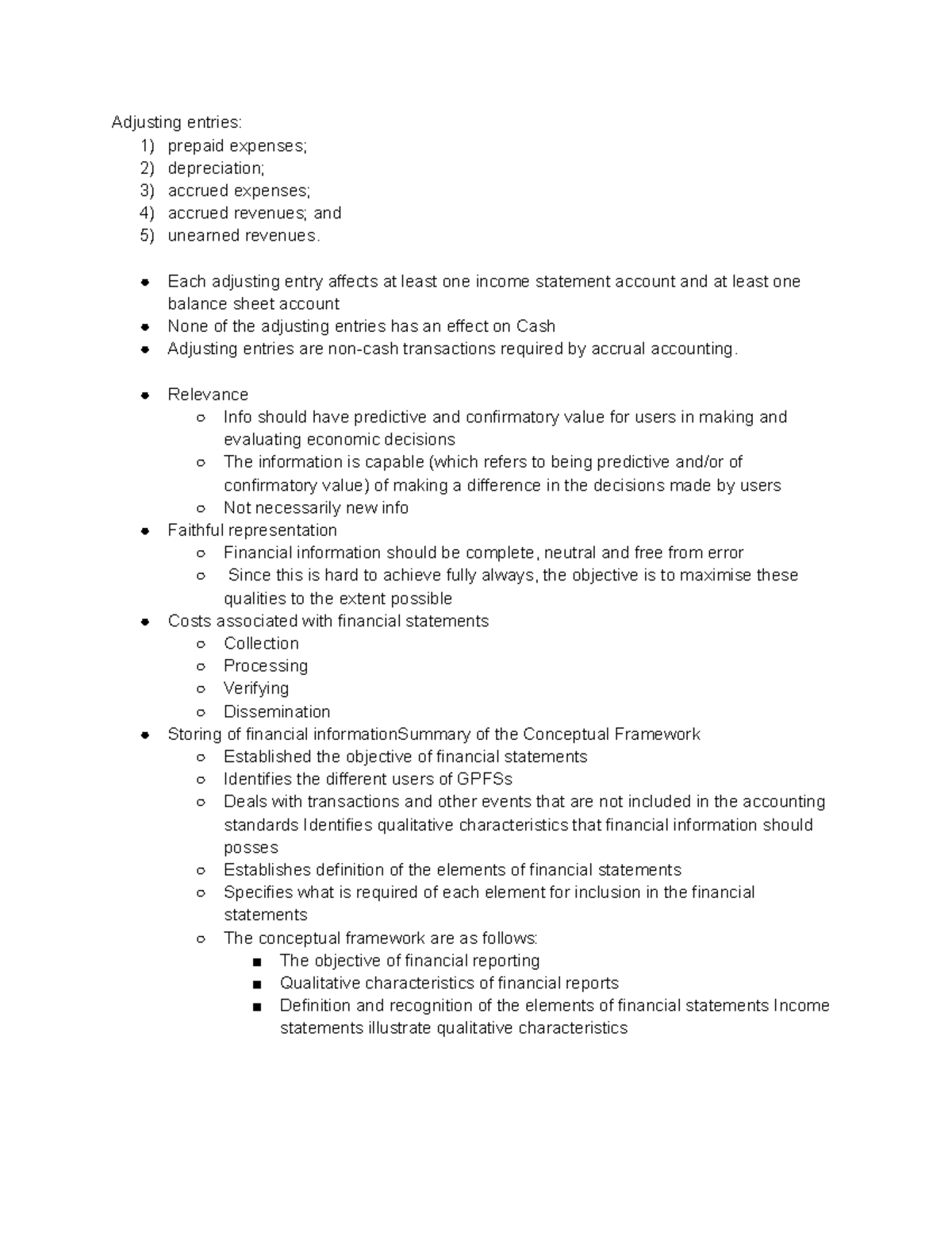 Accounting General Notes - ACCT10001 - Unimelb - Studocu