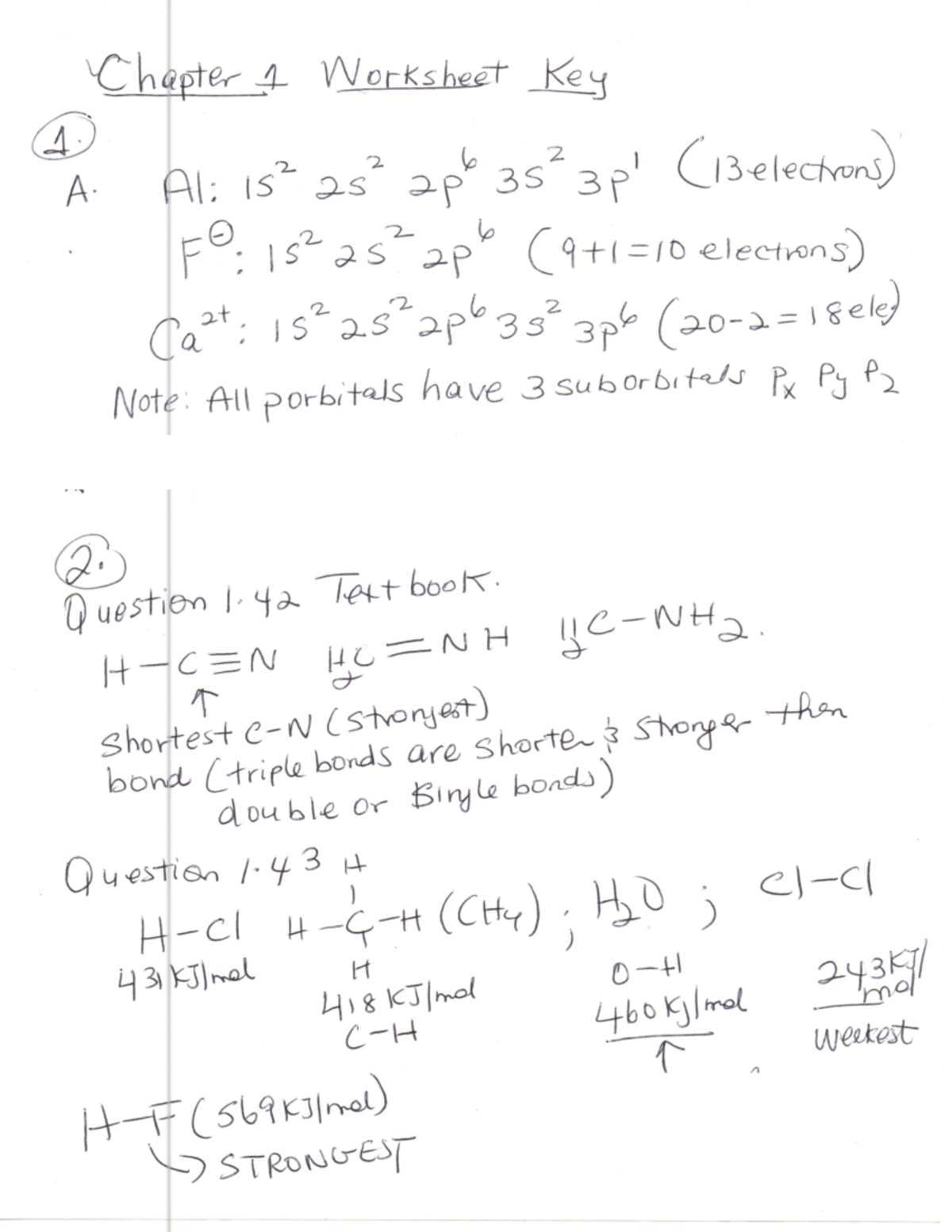 Chapter 1 worksheet answer key - Duesﬁeﬂ 1 LL; kw, H’— I'FEN [ab/N H ...