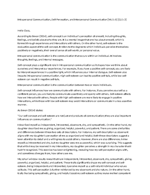 Com 200 Interpersonal Communications-How We Use Communication And The ...