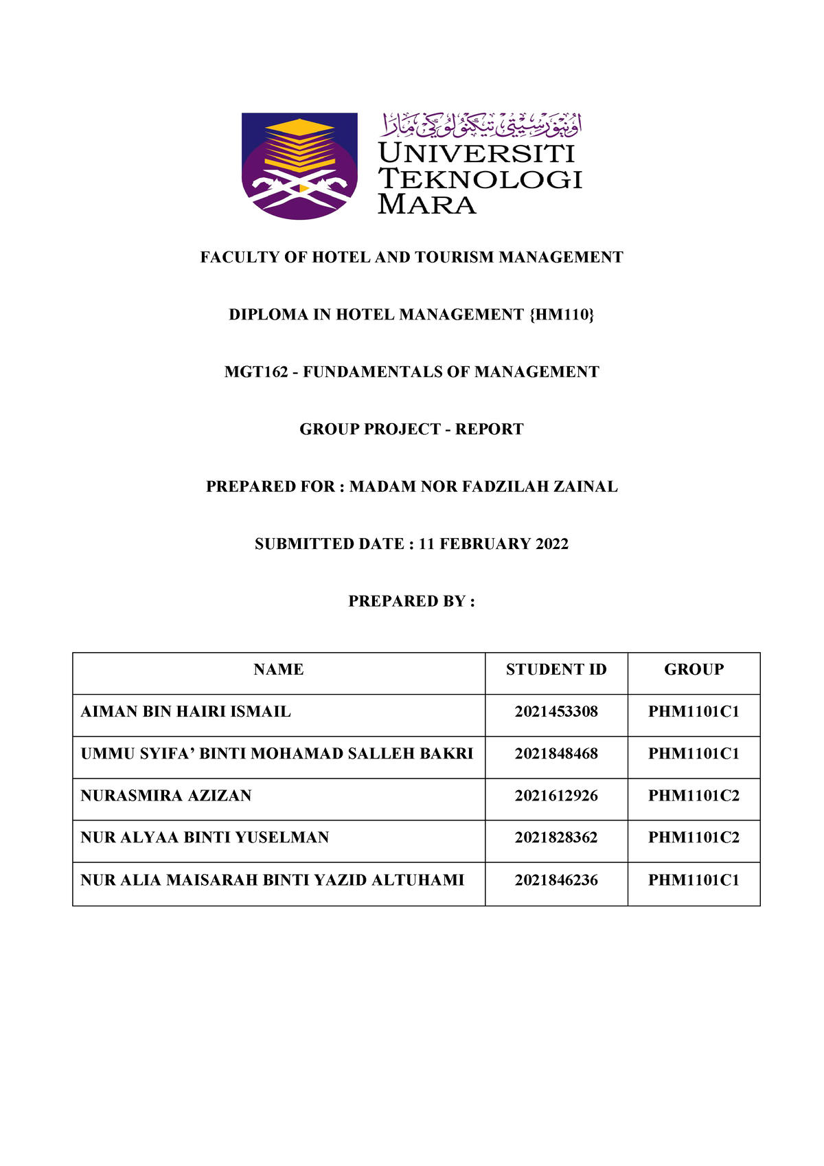 example assignment mgt162