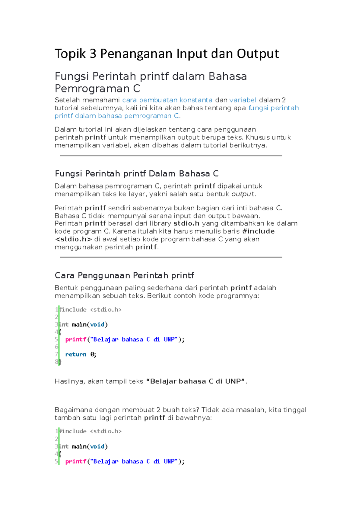 Topik 3 Penanganan Input Dan Output - Topik 3 Penanganan Input Dan ...