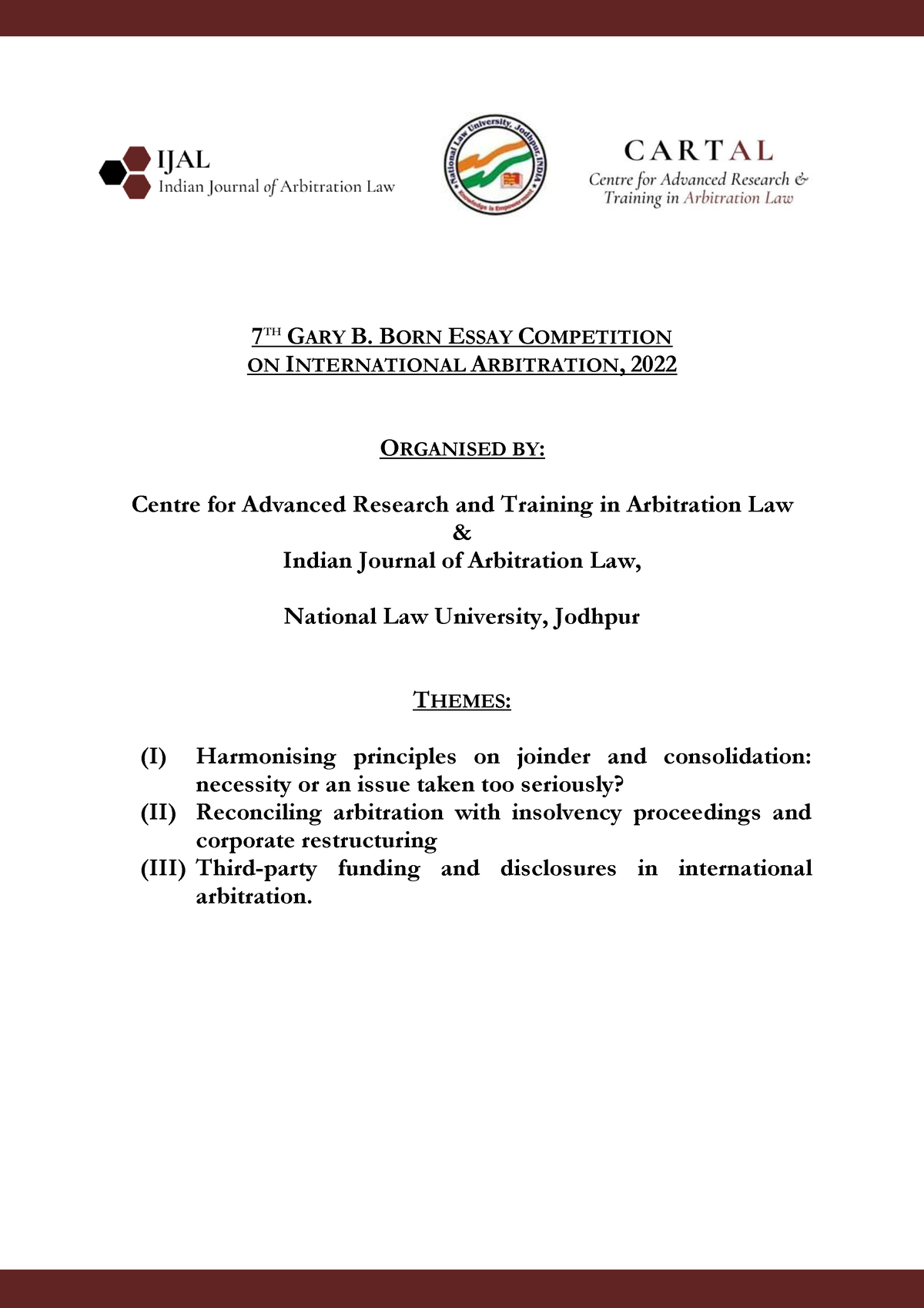 international arbitration essay competition