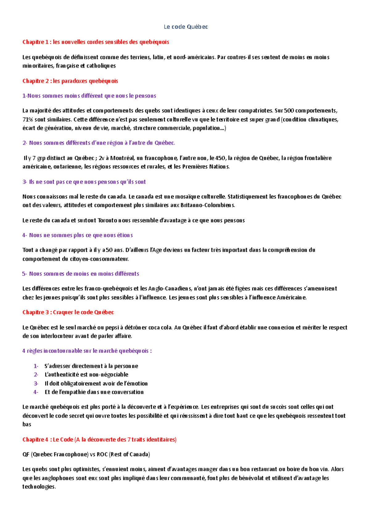 Le code Québec Le code Québec Chapitre 1 les nouvelles cordes