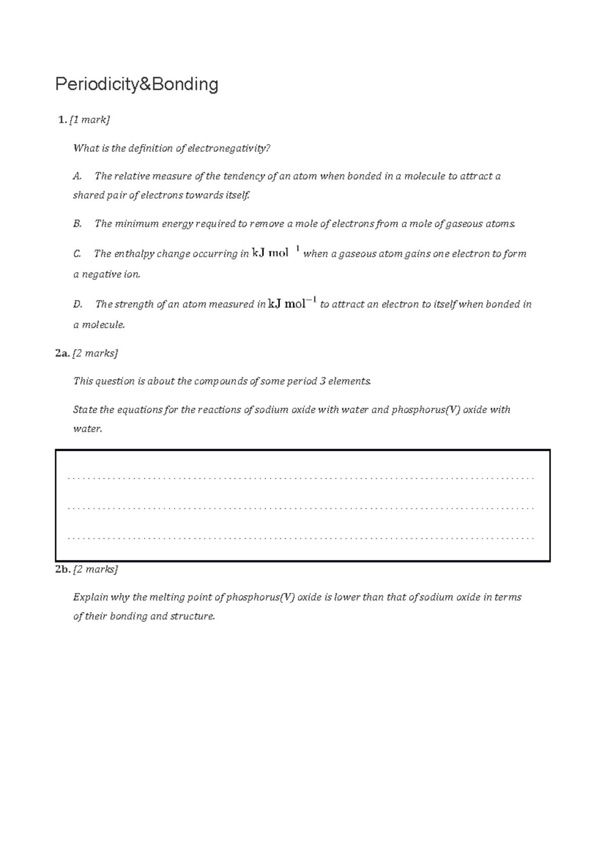 bonding-practice-questions-periodicity-bonding-1-mark-what-is-the