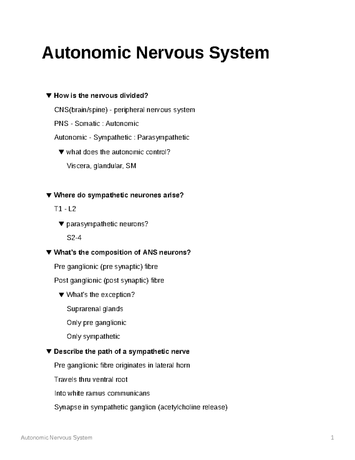 essay on autonomic nervous system