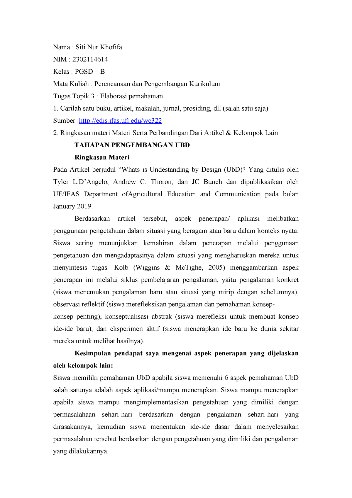 Elaborasi - PPG PRAJABATAN - Nama : Siti Nur Khofifa NIM : 2302114614 ...