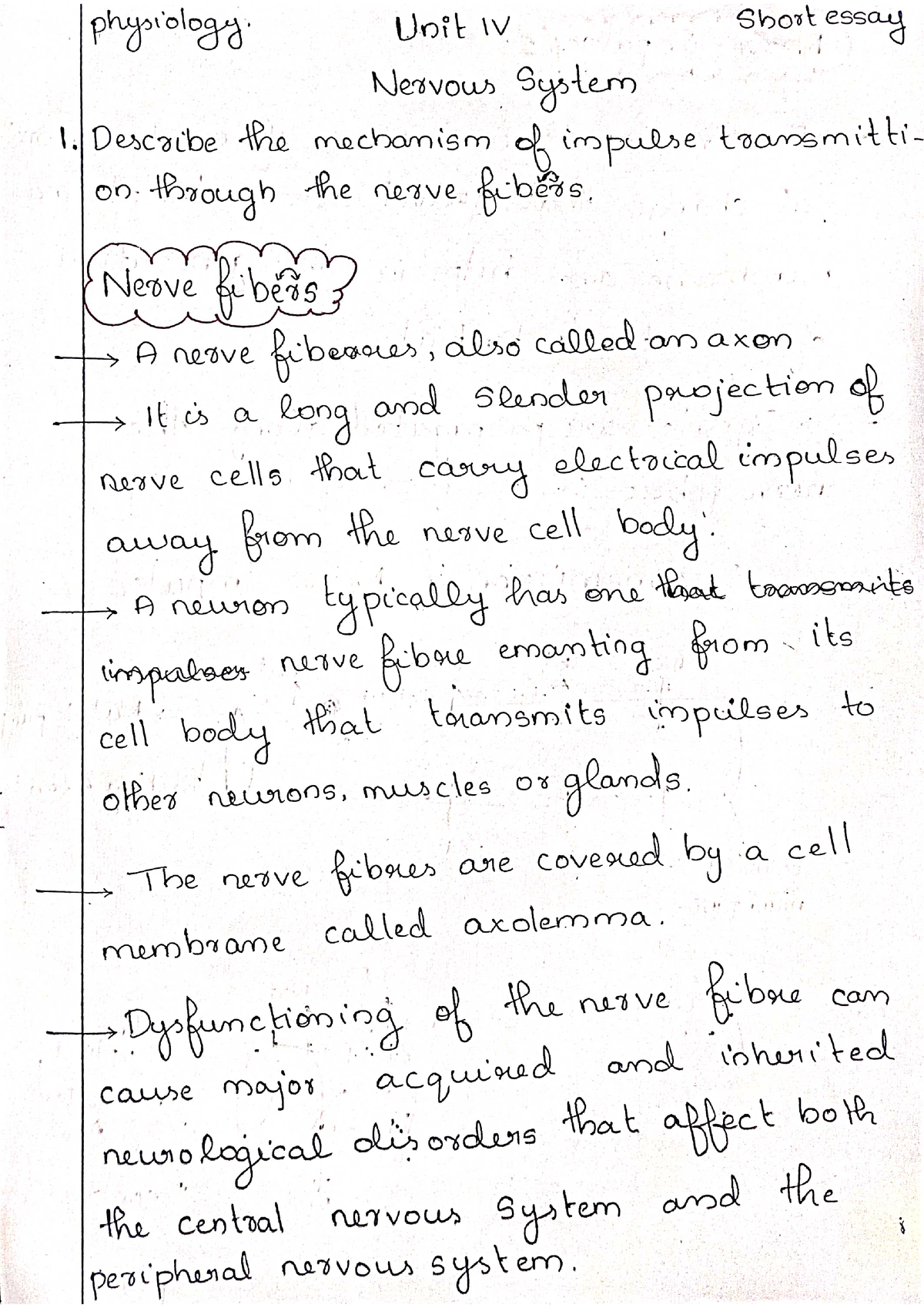 Nervous System Physio Part 1 - Bsc Nursing - RGUHS - Studocu