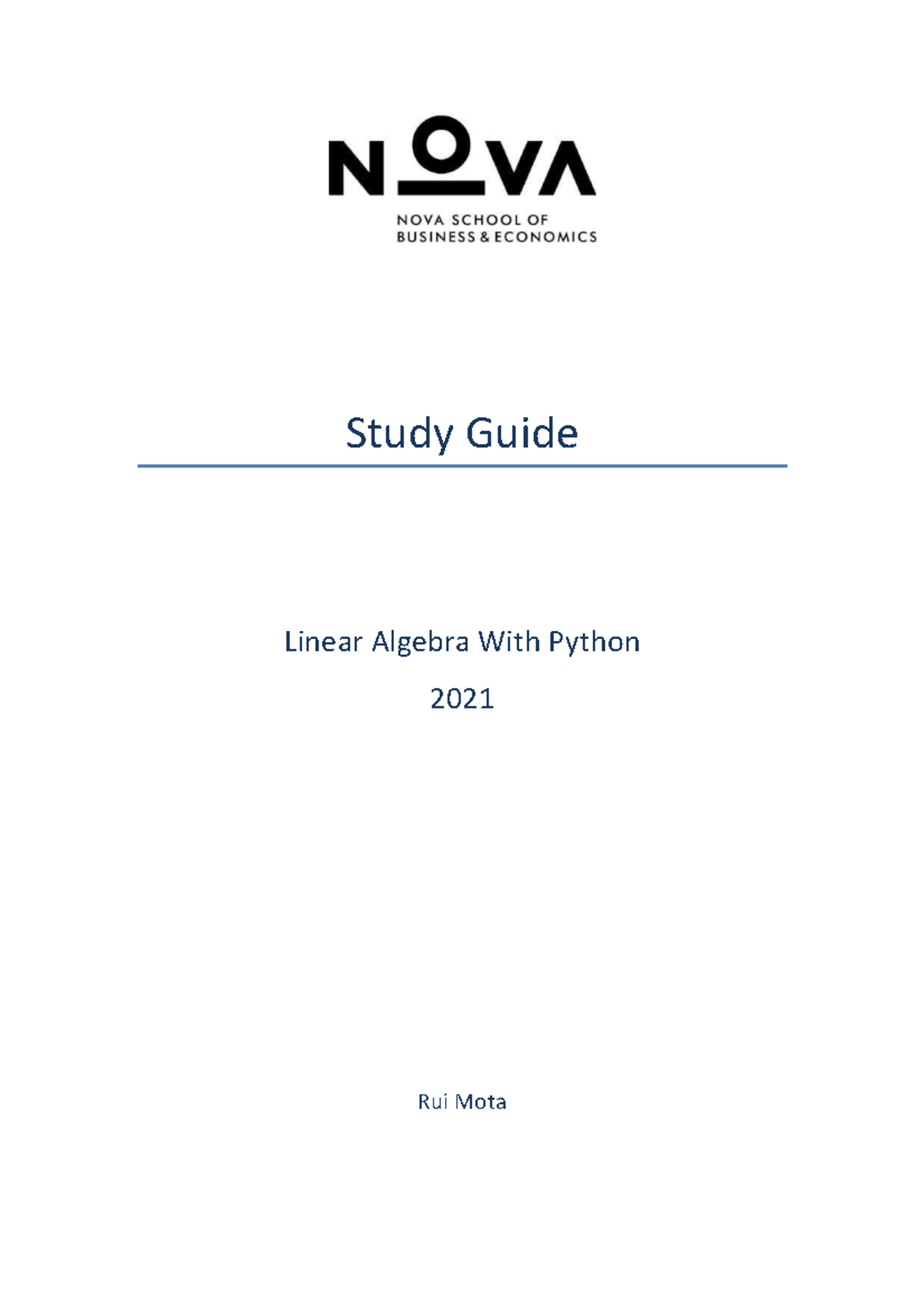 Guia de estudo álgebra linear - Study Guide Linear Algebra With Python ...