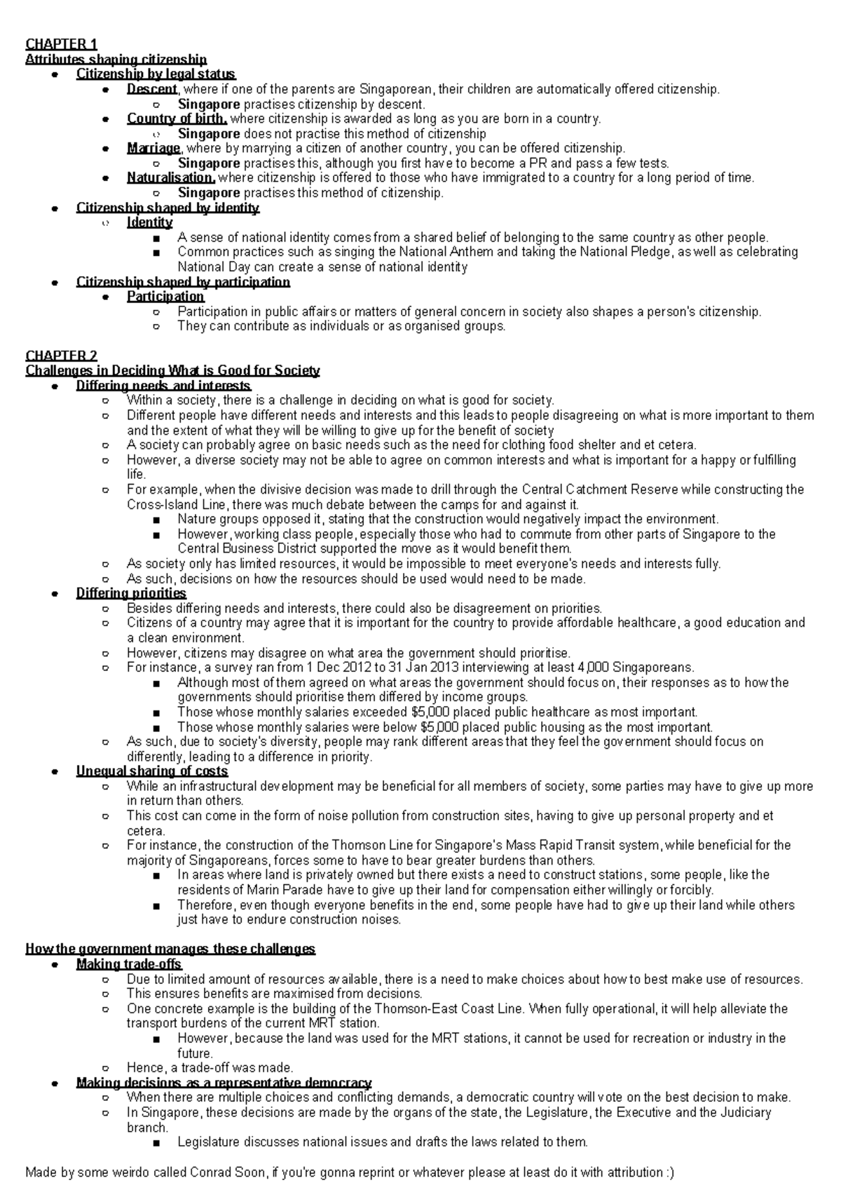 Social Studies SEQ - zzzz - CHAPTER 1 Attributes shaping citizenship ...