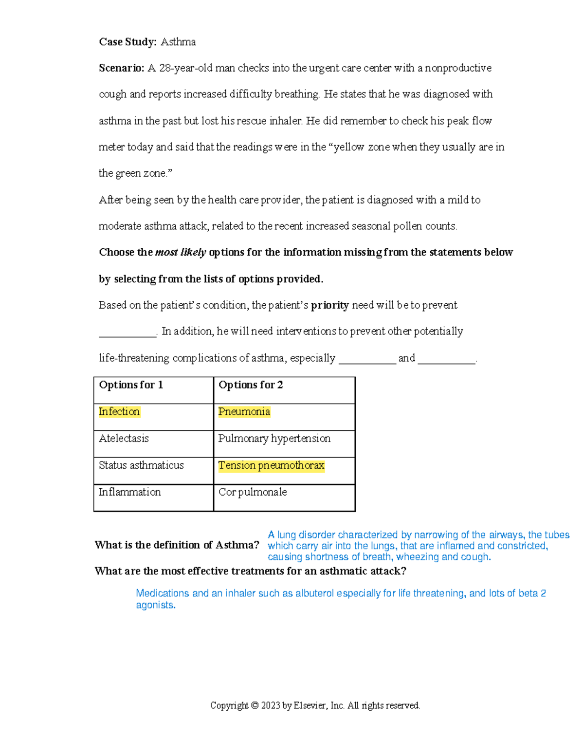 case study on asthma