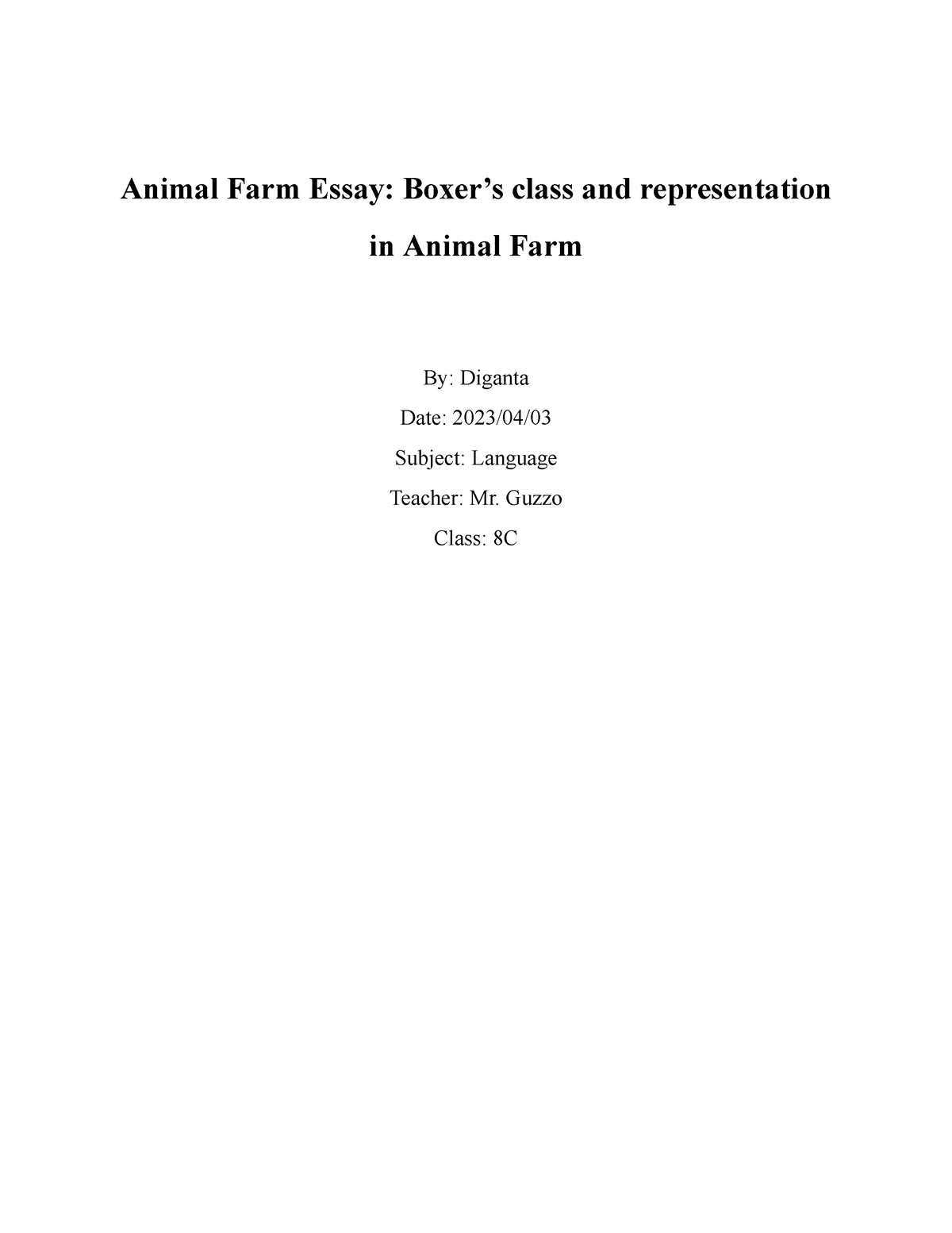 farm animals essay for grade 1