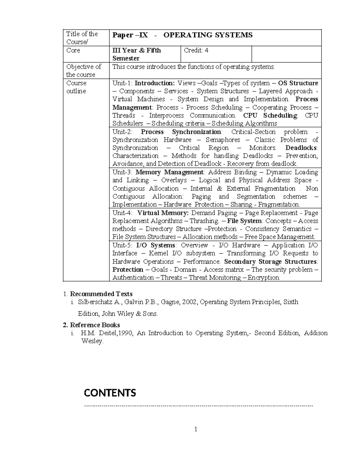 OS Notes BSc(CS) BCA - poi padi da sun*i - Title of the Course/ Paper ...