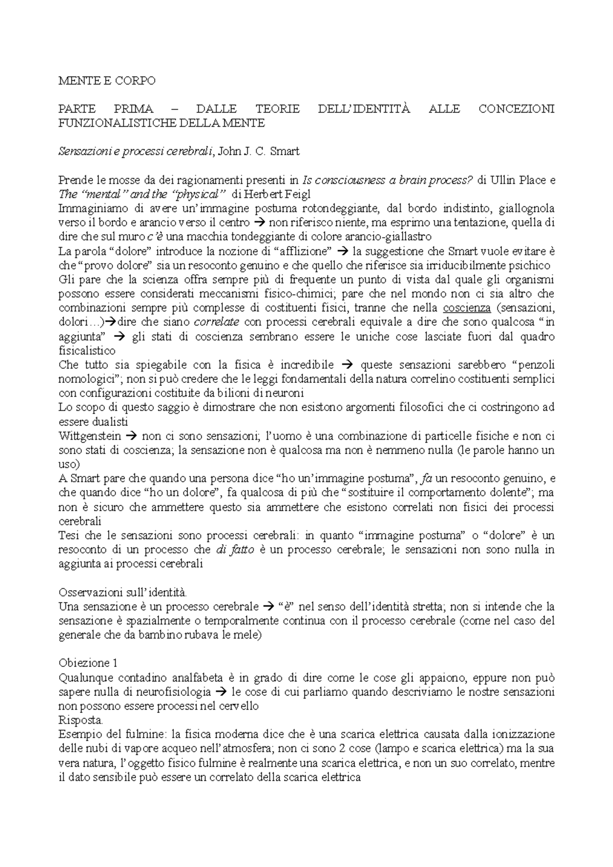 Scienze Del Corpo E Della Mente Torino