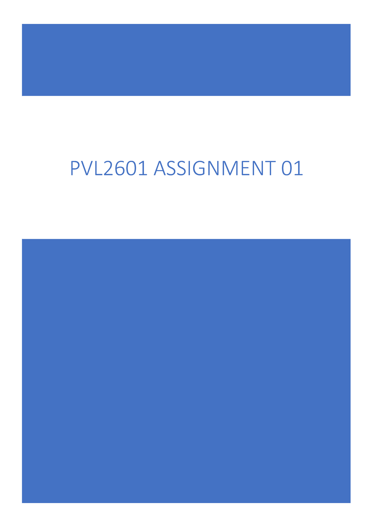 PVL2601 (Family Law) Assignment 1 - PVL2601 - Unisa - Studocu