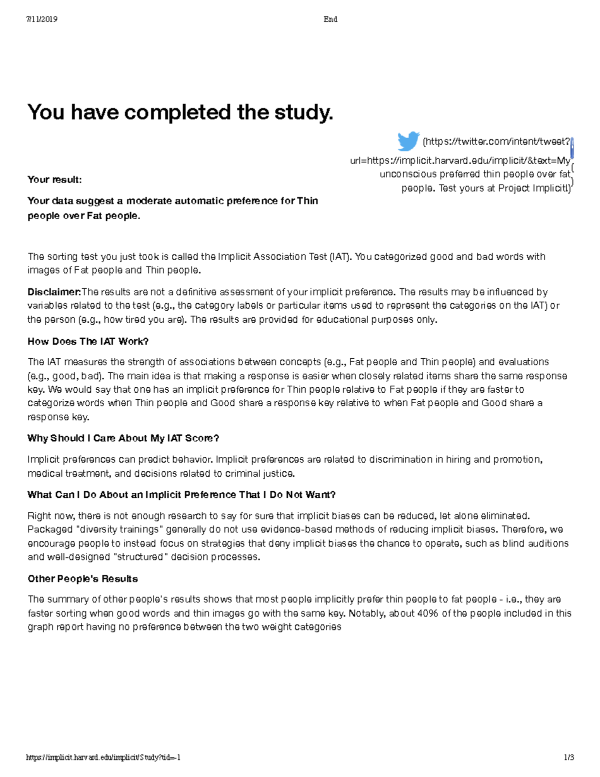 End1 - Lecture notes 1 - End You have completed the study. Your result ...