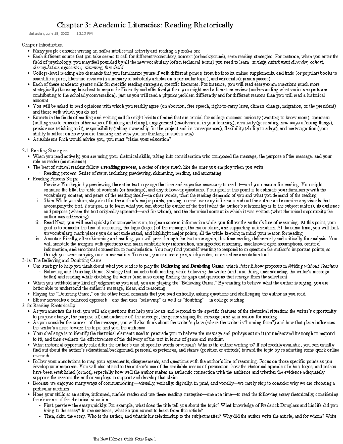 English Composition Textbook Notes Chapter 3 Chapter Introduction