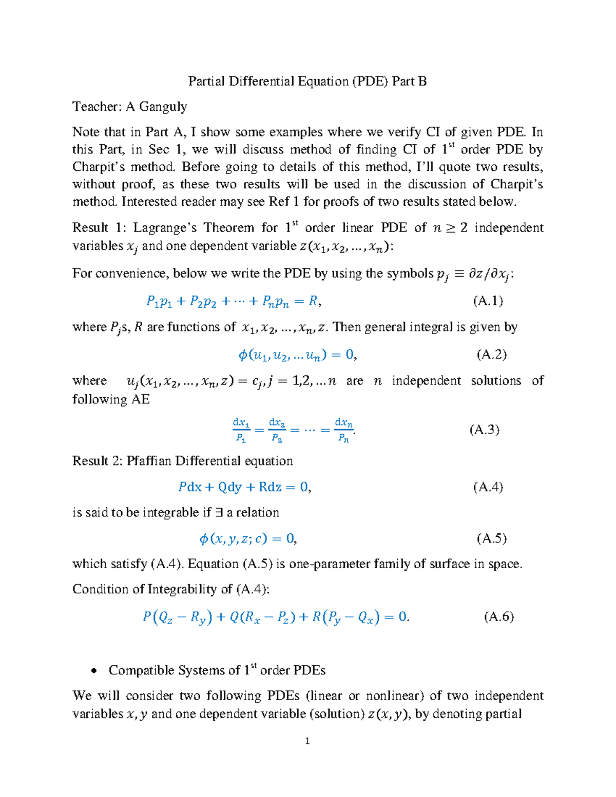 Partial Differential Equation Part B Studocu