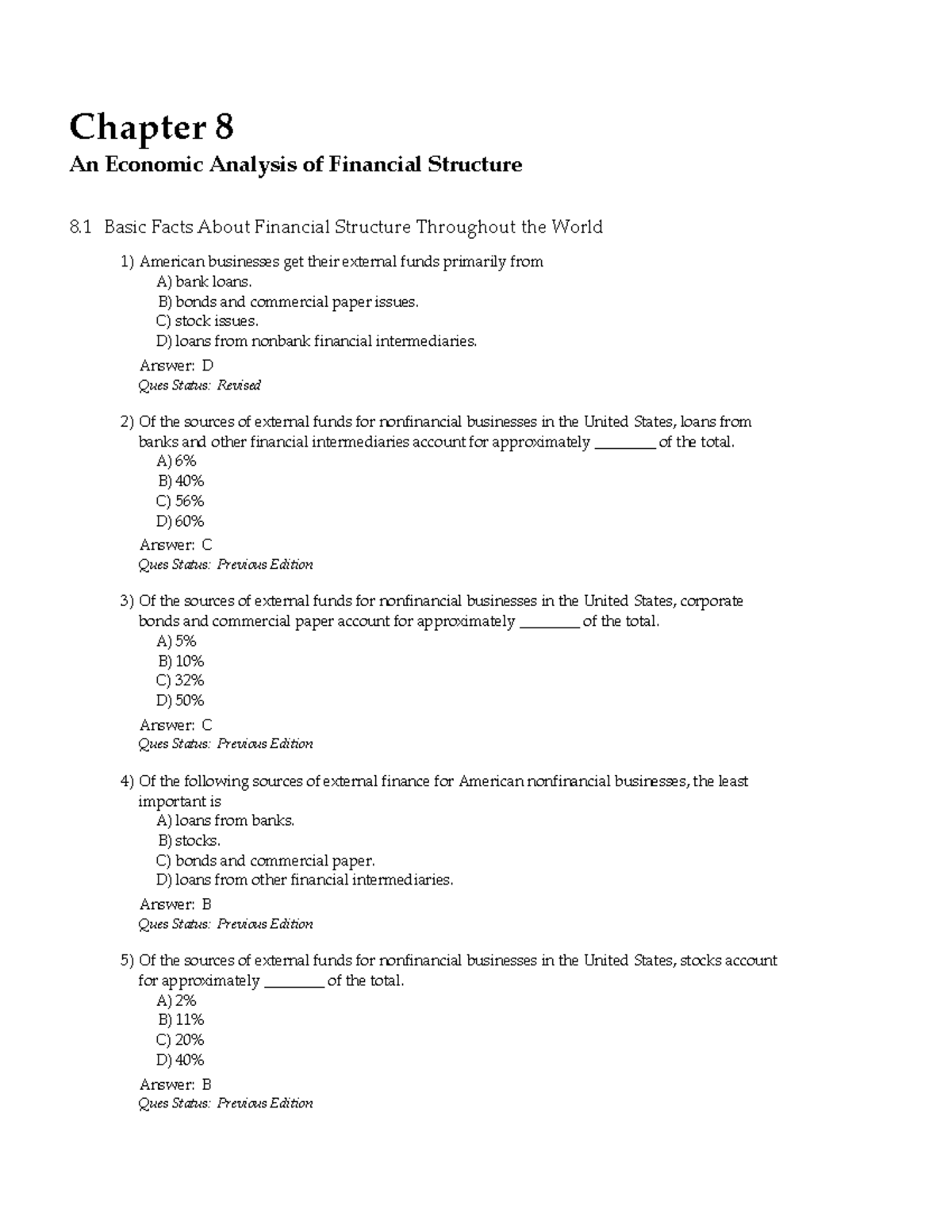 mcqs-chapter-8-an-economic-analysis-of-financial-structure-chapter