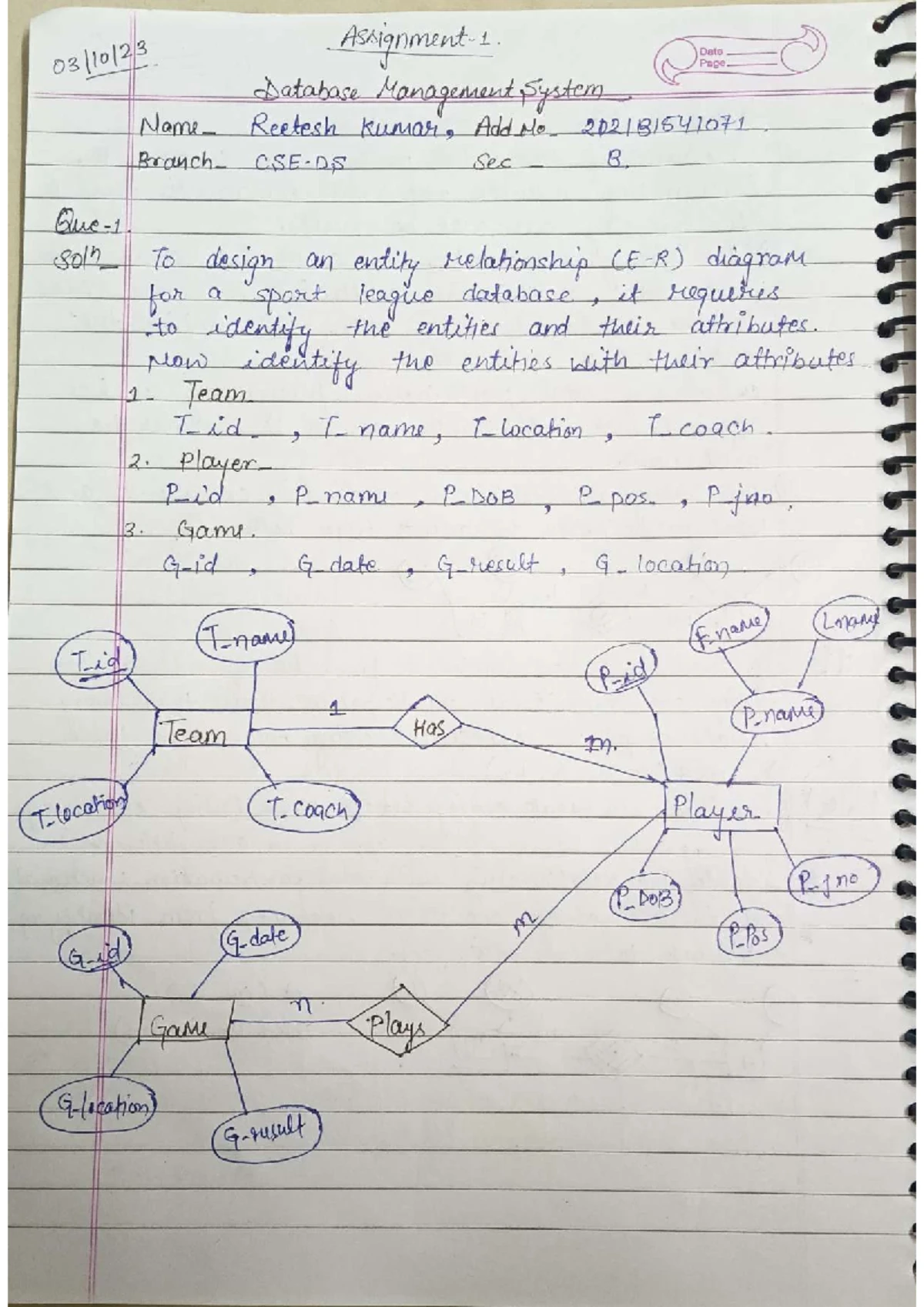 Exp dbms 2 - this is dbms lap exp 2 - Department of computer science ...