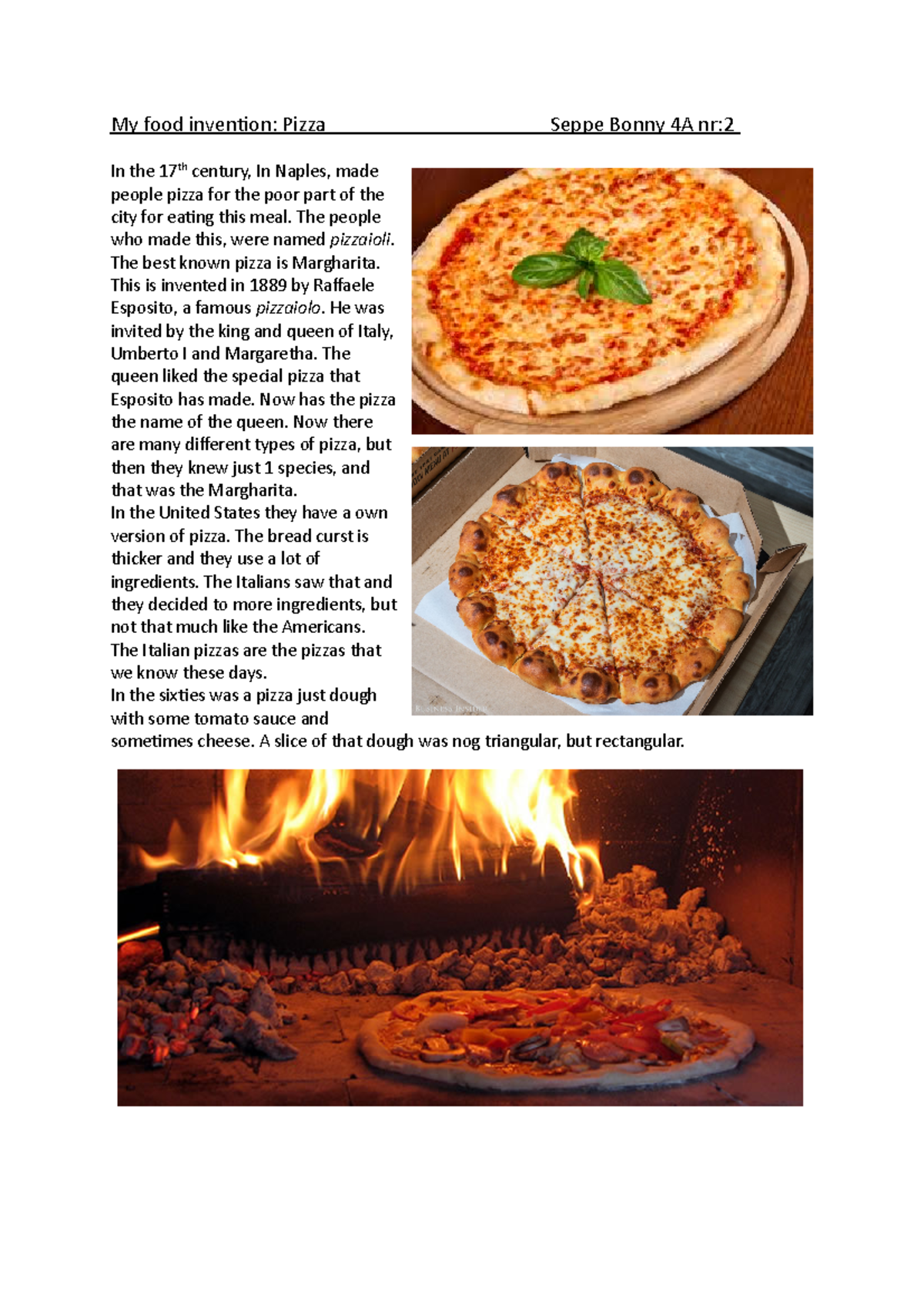 My food invention - dez - My food invention: Pizza Seppe Bonny 4A nr ...