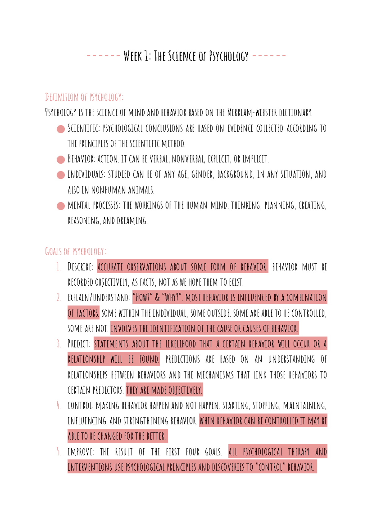 Week 1 - Lecture notes of Dr. Razza. - Week 1: The Science of ...