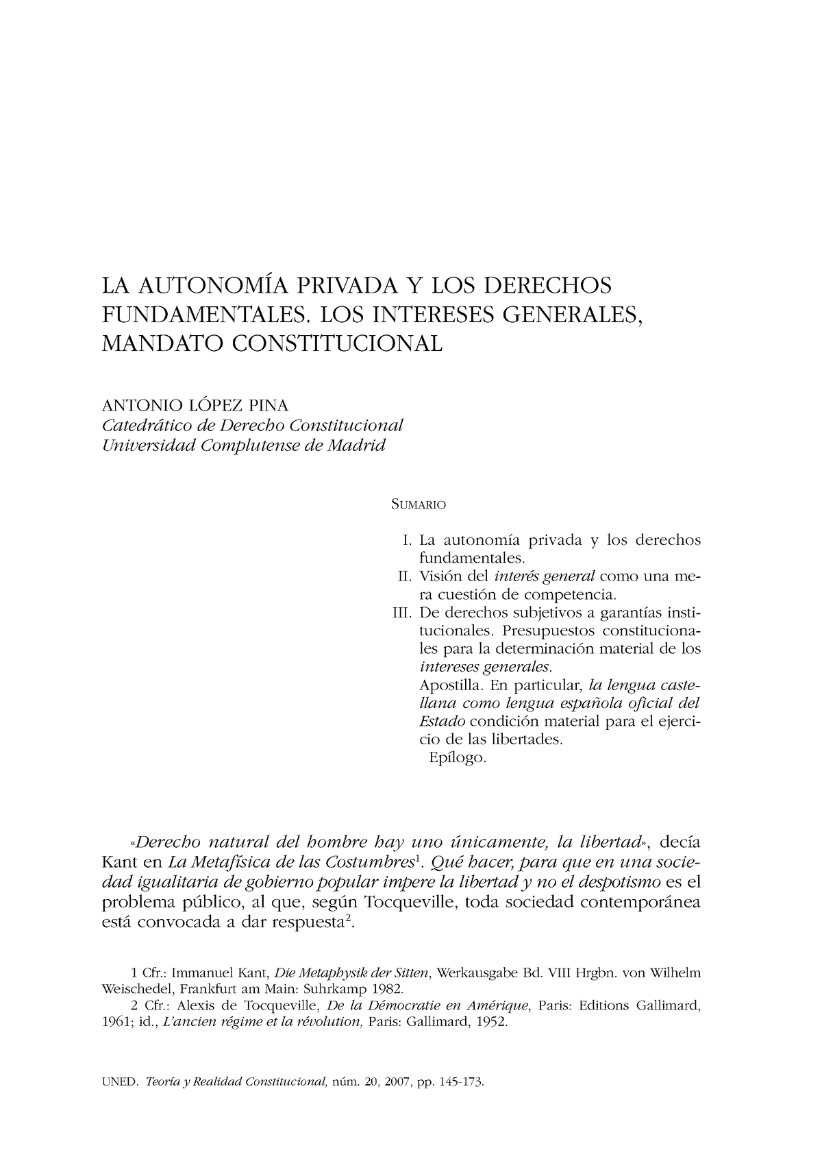 3 Autonomia Privada Y Derechos Fundamentales La AutonomÍa Privada Y Los Derechos 5935